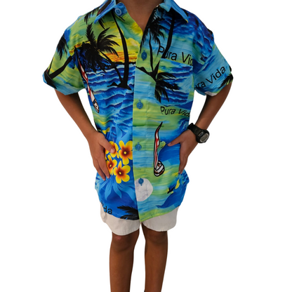 Camisa de Niño Hawaiana Playera Caribeña