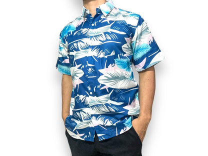 Camisa Estampada de Caballero de Botones estilo Hawaiana