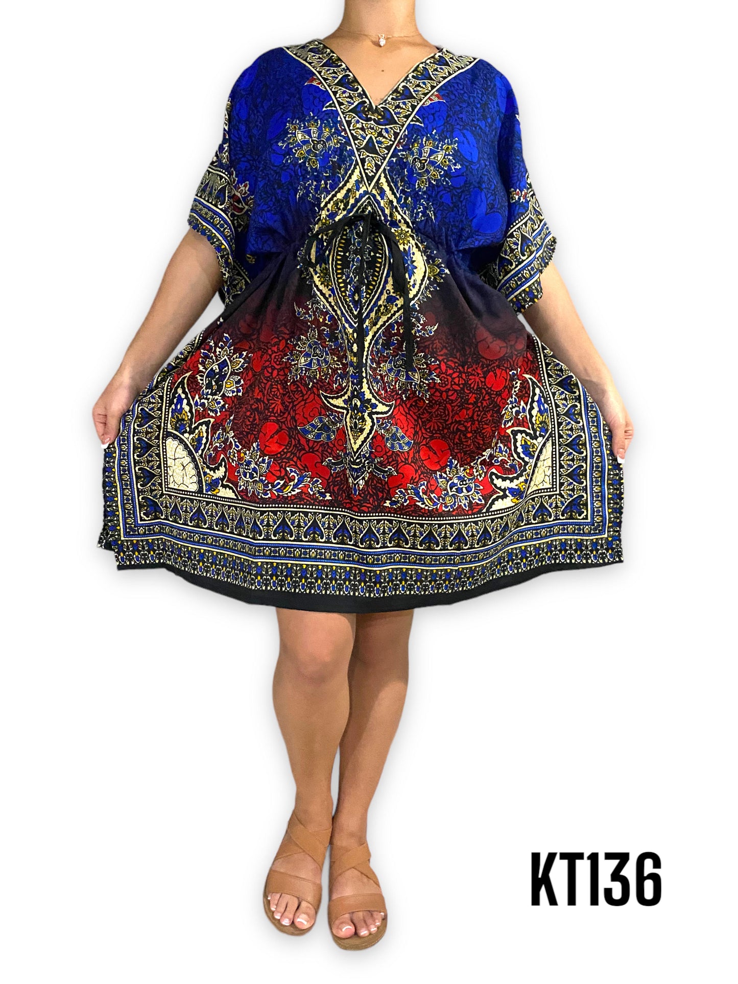 Vestido Estampado de Dama Afrocaribeños