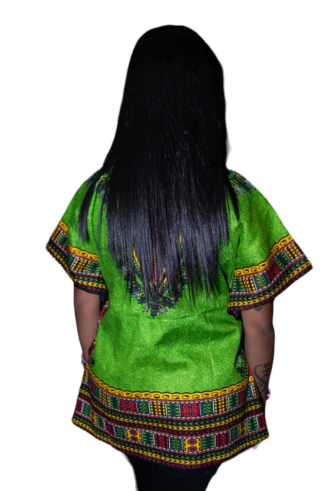 Manta Juvenil con Estampado Afrocaribeño Verde