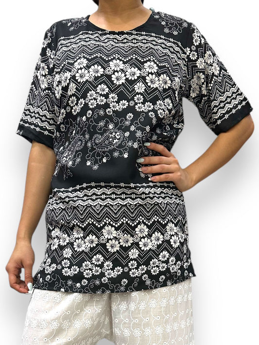 Blusa de Dama Estampado con Mangas