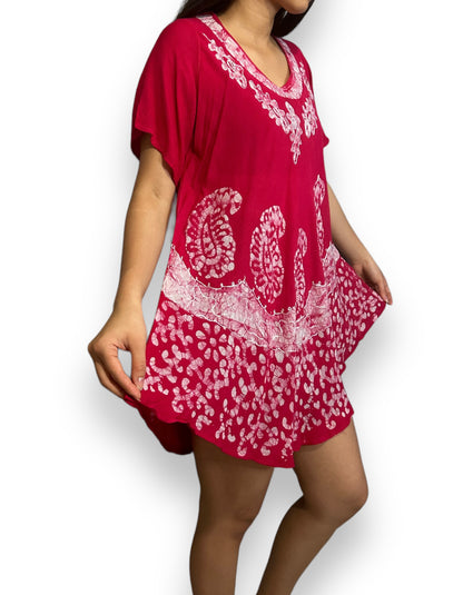 Blusa de Dama Fucsia con Mangas