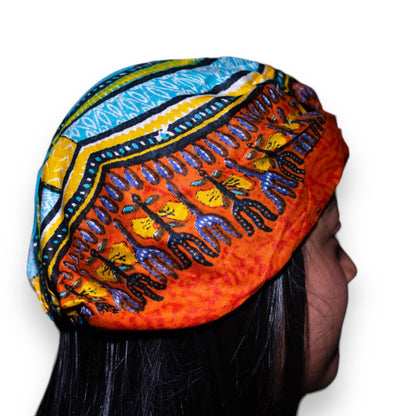 Turbante Afrocaribeño Naranja de Dama